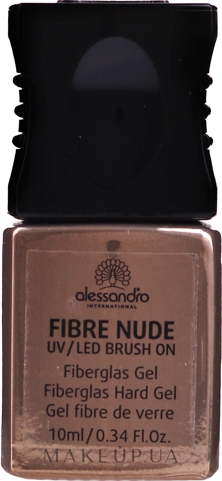 Гель для нігтів зі скловолокном - Alessandro International Fiber UV/LED Brush On Fiberglass Hard Gel — фото Nude
