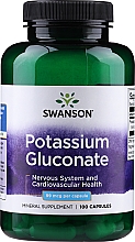 Дієтична добавка "Глюконат калію", 99 мг, 100 шт. - Swanson Potassium Gluconate — фото N1