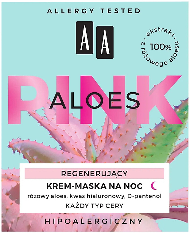 Відновлювальний нічний крем-маска - AA Aloes Pink Cream-Mask — фото N3