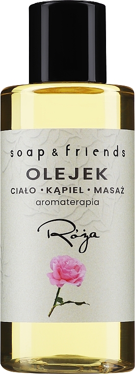 Олія для тіла, масажу й ванни "Троянда" - Soap&Friends — фото N1