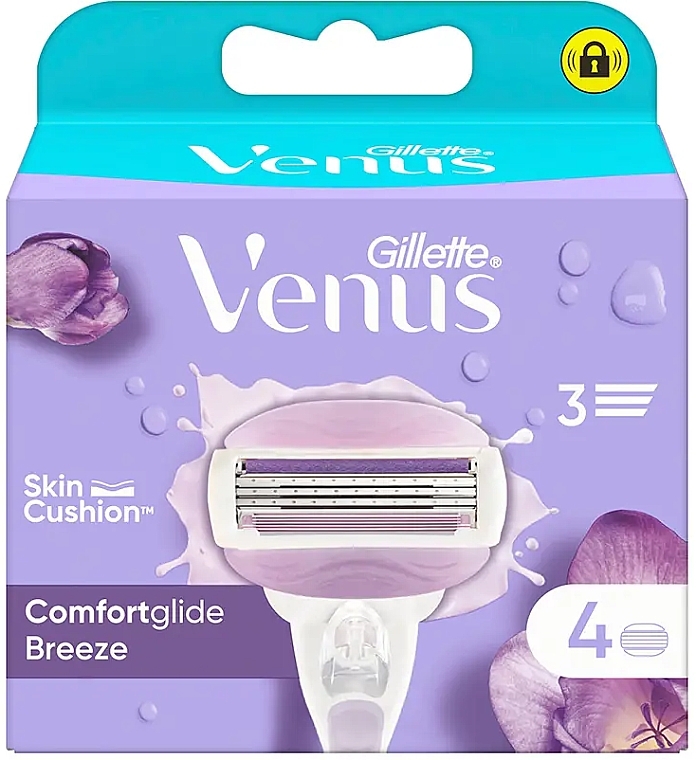 Сменные кассеты для бритья, 4 шт. - Gillette Venus Comfortglide Breeze  — фото N1