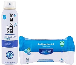 Духи, Парфюмерия, косметика Набор - Mc Elixier Antibacterial Set (h/spray/150ml + wipes/15)