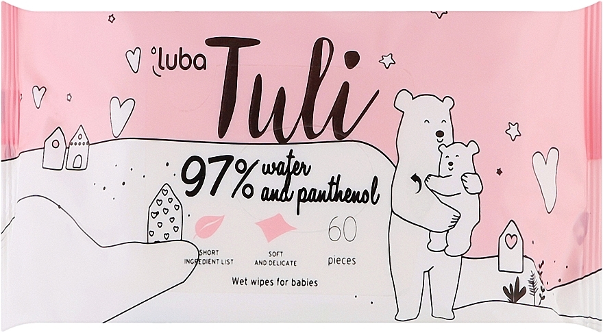 Дитячі вологі серветки з пантенолом - Luba Tulli Baby Pantenol Wipes — фото N1