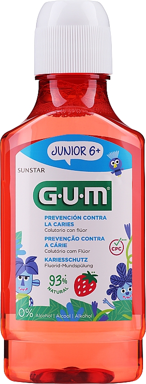 Ополіскувач для порожнини рота для дітей зі смаком полуниці - G.U.M Junior — фото N1