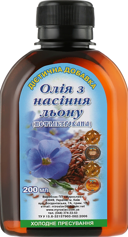 Диетическая добавка "Масло семян льна" - Мирослав — фото N1