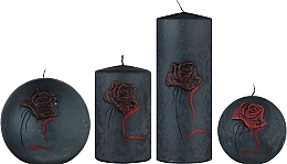 Парфумерія, косметика Набір декоративних свічок "Чорна троянда" - Soap Stories (candles/4x1765g)