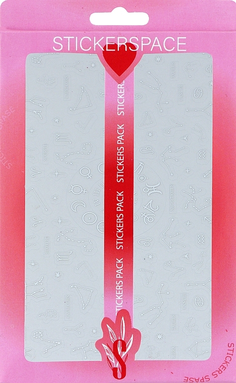 Дизайнерські наклейки для нігтів "Zodiac Silver" - StickersSpace — фото N1