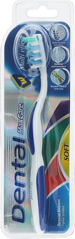 Зубная щетка "Multi Effect", мягкая, синяя - Dental Toothbrus — фото N1