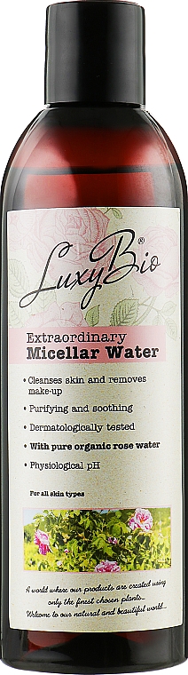 Мицеллярная вода с натуральной розовой водой - LuxyBio Extraordinary Micellar Water