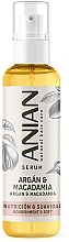 Сыворотка для сухих и поврежденных волос - Anian Natural Argan, Macadamia & Wheat Serum — фото N1