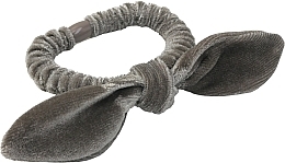 Велюровая резинка для волос с ушками, серая - Lolita Accessories — фото N1