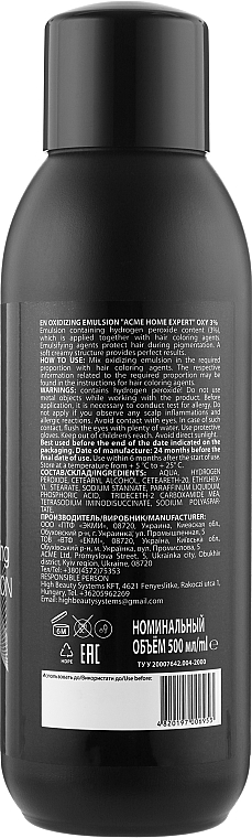Окислювальна емульсія - Acme Color Acme Home Expert Oxy 3% — фото N4