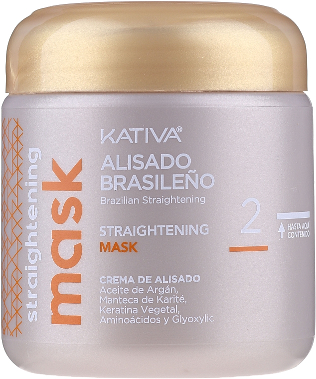 Набор для кератинового выпрямления волос - Kativa Alisado Brasileno Con Glyoxylic & Keratina Vegetal Kit (shm/15ml + mask/150ml + shm/30ml + cond/30ml) — фото N3