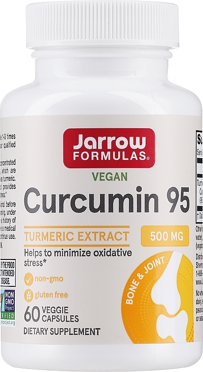 Харчові добавки "Куркумін 95" - Jarrow Formulas Curcumin 95 500mg — фото N1