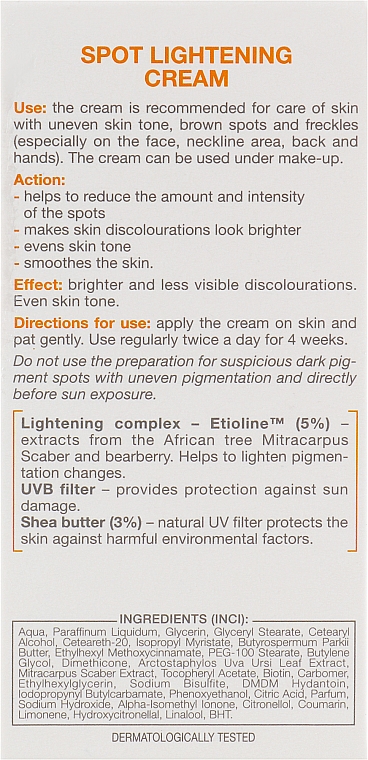 Крем осветляющий пигментные пятна - Floslek White & Beauty Spot Lightening Cream — фото N3