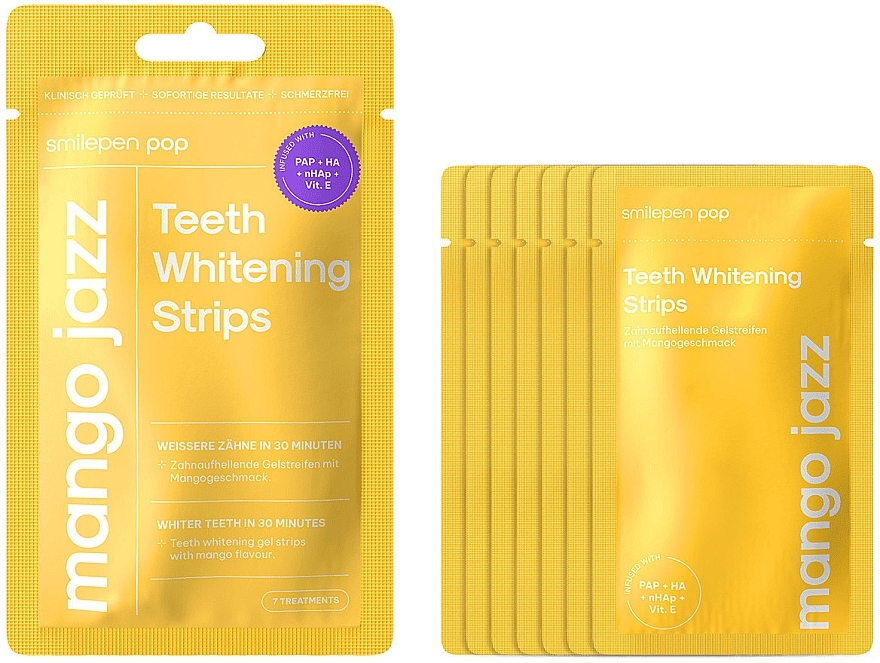 Відбілювальні смужки для зубів - SwissWhite Smilepen Pop Mango Jazz Teeth Whitening Strips — фото N2