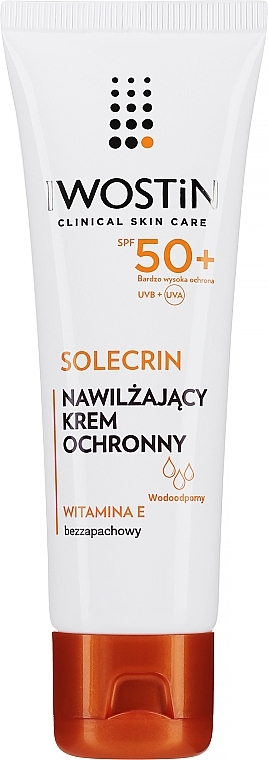 Солнцезащитный крем для чувствительной, нормальной и сухой кожи, SPF 50+ - Iwostin Solecrin Protective Cream SPF 50+ — фото N1