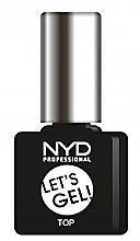 Топовое покрытие для ногтей - NYD Professional Let's Gel Top — фото N1