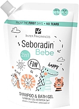 Духи, Парфюмерия, косметика Шампунь и гель для мытья тела 2 в 1 - Seboradin Bebe Shampoo & Body Bath Gel 2 in 1 (дой-пак)