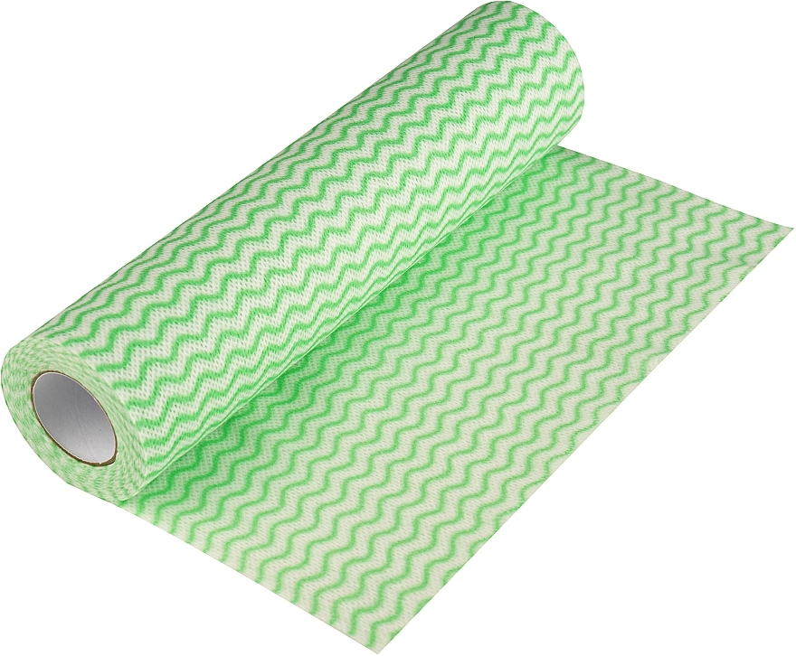 Універсальні серветки, спанлейс, зелена хвиля, 25x30 см, 30 шт. - Aquasoft Woodpulp Wipes  — фото N2