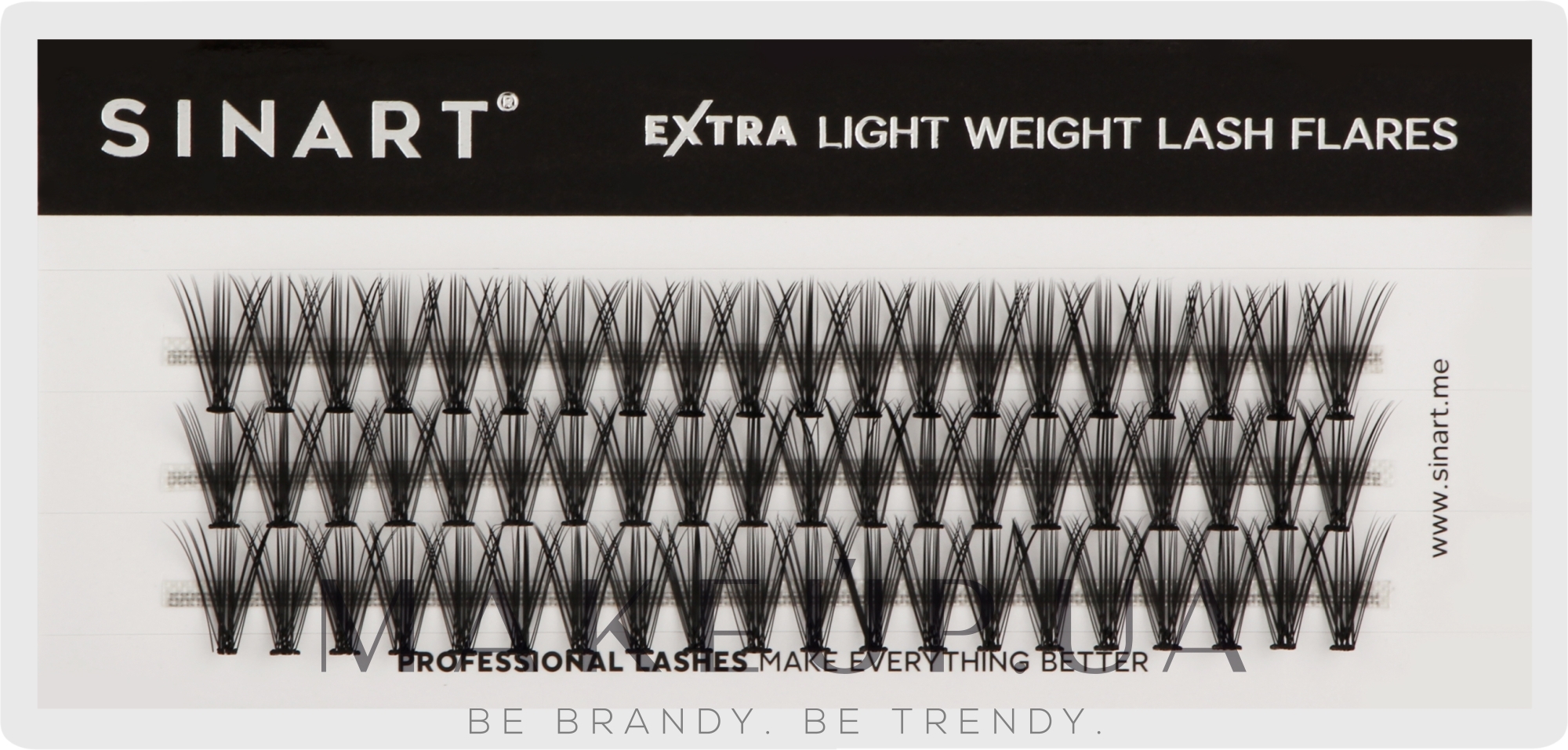 Ресницы пучковые 20D, 12 мм - Sinart Extra Light Weight Lash — фото 60шт