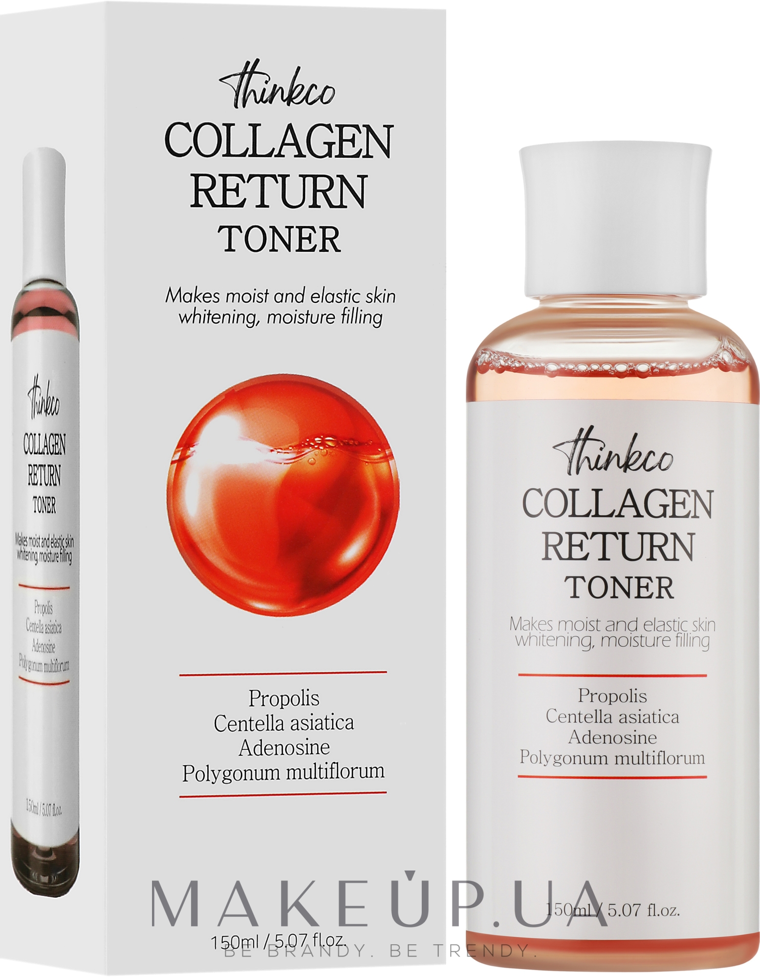 Дерматологічний тонер для корекції зморщок та відновлення пружності шкіри, з колагеном - Thinkco Collagen Return Toner — фото 150ml
