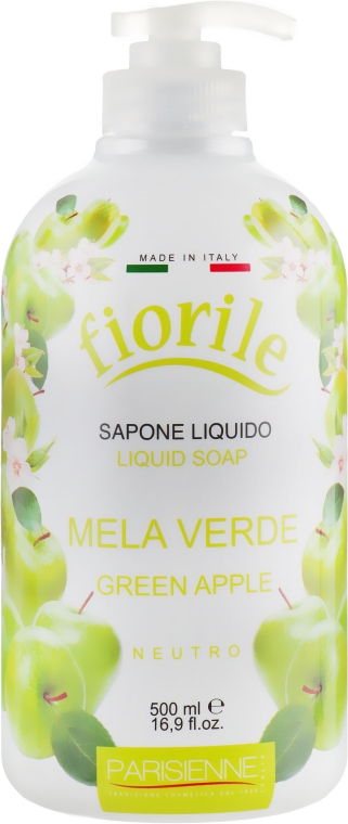 Рідке мило "Зелене яблуко" - Parisienne Italia Fiorile Green Apple Liquid Soap — фото N1