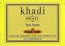 Парфумерія, косметика Мило ручної роботи "Чайне дерево" - Khadi Swati Tea Tree Soap