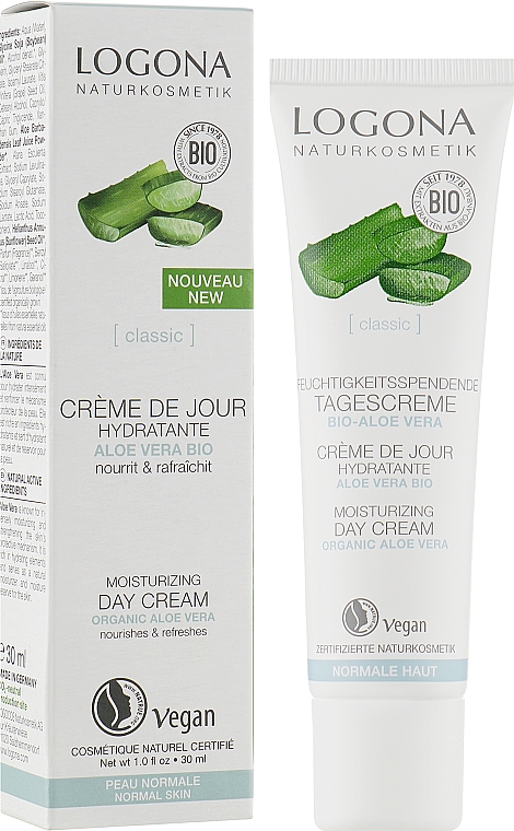 Крем для лица дневной для чувствительной кожи - Logona Facial Care Day Cream Organic Aloe — фото N2
