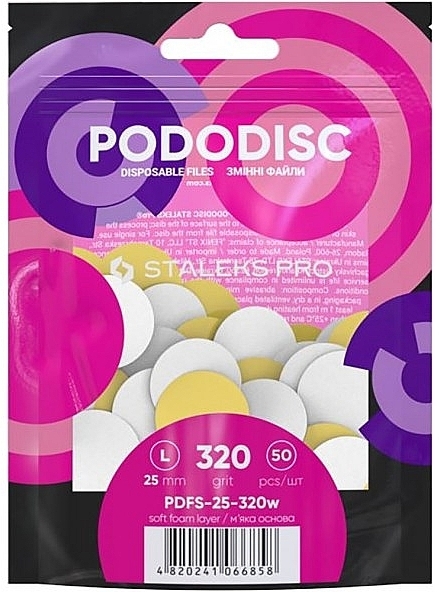 Сменные файлы для педикюрного диска Pododisc L, 320 грит, на мягкой основе - Staleks Pro — фото N2