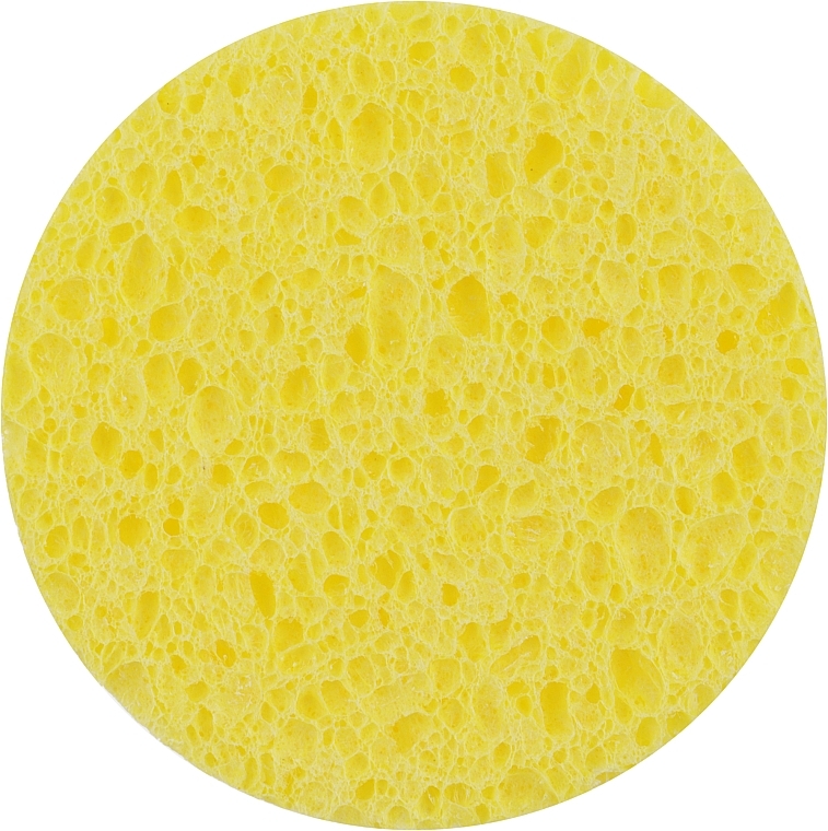 Спонж для вмивання "Коло", жовтий, 7 см №978 - Dark Blue Cosmetics — фото N1
