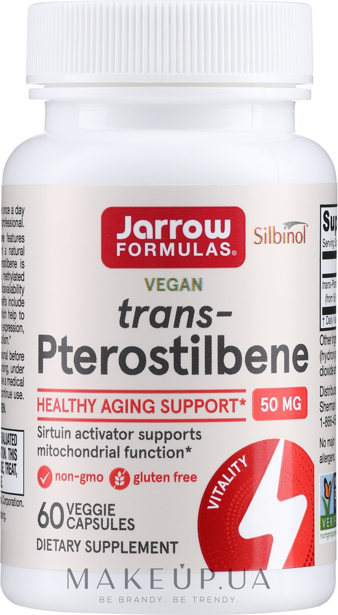 Трансптеростильбен - Jarrow Formulas Trans-Pterostilbene, 50 mg: купить по  лучшей цене в Украине | Makeup.ua