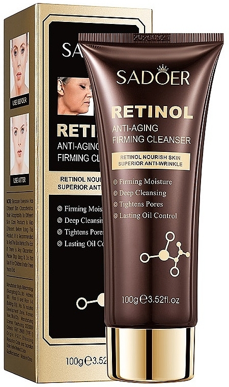 Пенка для умывания с ретинолом - Sadoer Retinol Anti-Aging Firming Cleanser — фото N1