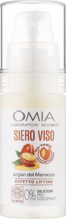 Сироватка для обличчя з аргановою олією - Omia Labaratori Ecobio Argan Oil Face Serum — фото N1