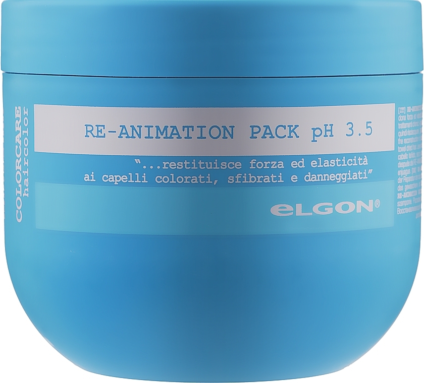 ПОДАРУНОК! Відновлювальна маска для пошкодженого волосся - Elgon Colorcare Re-Animation Pack pH 3.5 — фото N1