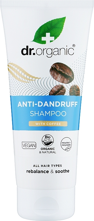 Кофейный шампунь против перхоти с мятой - Dr.Organic Coffee Mint Anti Dandruff Shampoo