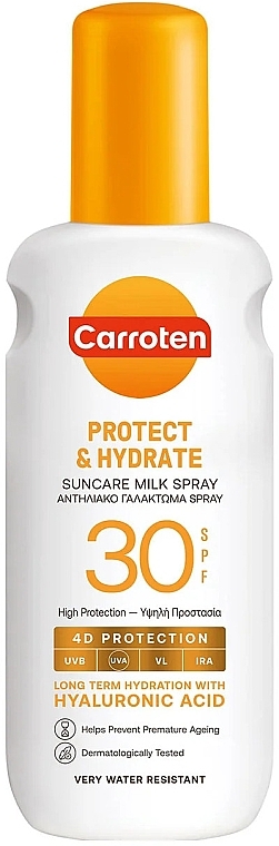 Солнцезащитное молочко для тела - Carroten Protect & Hydrate Suncare Milk Spray SPF30 — фото N1