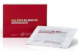 Парфумерія, косметика Інтенсивна відбілювальна маска для обличчя - All Sins 18k All Skin Intensive Whitening Mask