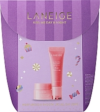 Парфумерія, косметика Набір - Laneige Kiss Me Day & Night Gift Set (lip/balm/10g + lip/mask/3g)