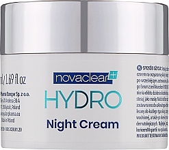 Парфумерія, косметика Нічна зволожувальна крем-маска для обличчя - Novaclear Hydro Night Cream