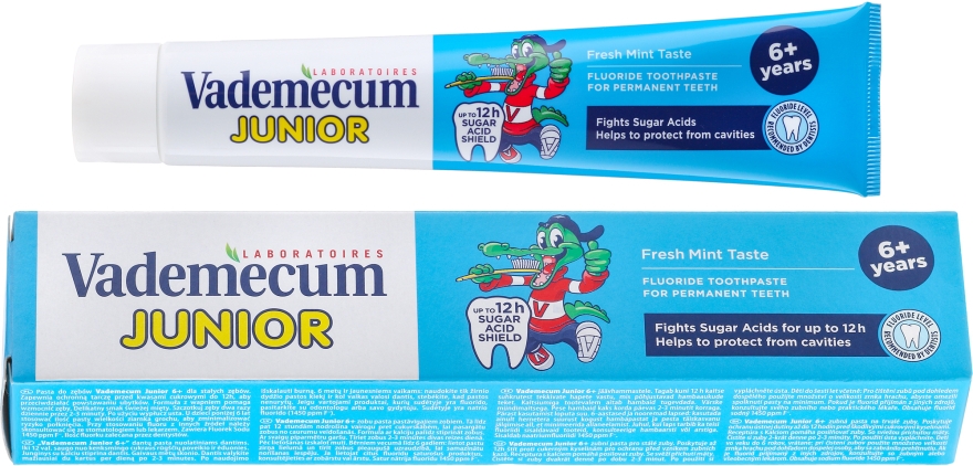 Детская зубная паста со вкусом свежей мяты - Vademecum Junior Spearmint Toothpaste — фото N1