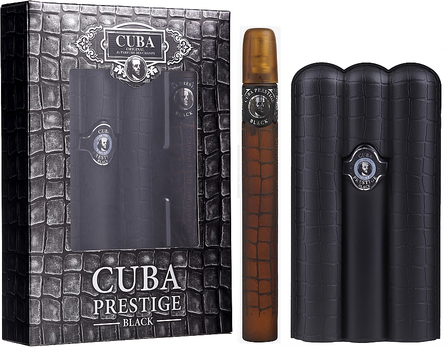 Cuba Prestige Black - Набор (edt/35ml + edt/90ml) — фото N1