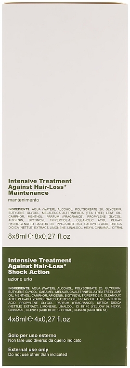 УЦІНКА Набір від випадіння волосся  - Punti di Vista Seven Touch Tea Tree Oil Complete Treatment Kit (shm/250ml + sh/act/treatm/4*8ml + maint/8*8ml) * — фото N4