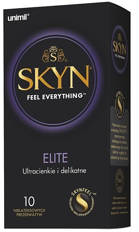 Презервативы без латекса, 10 шт - Unimil Skyn Feel Everything Elite — фото N1