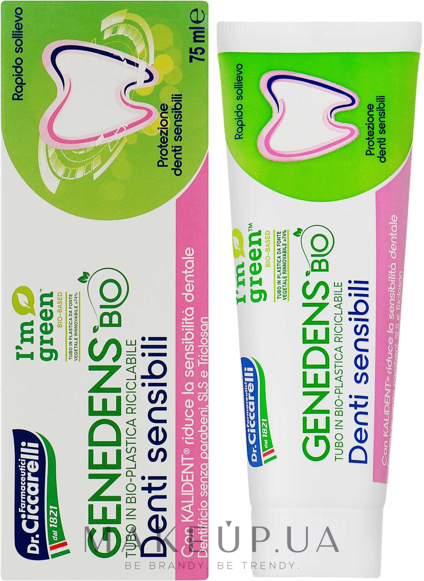Зубна паста для чутливих зубів - Dr. Ciccarelli Genedens Bio Sensitive Teeth — фото 75ml
