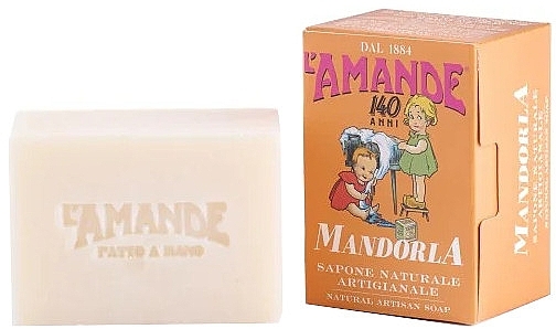 Натуральне тверде мило ручної роботи "Мигдаль", поживне - L'Amande Almond Natural Artisanal Soap