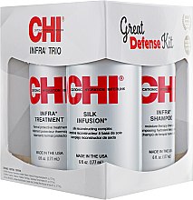 Духи, Парфюмерия, косметика Набор - CHI Infra Trio Great Defense Kit (shm/177ml + cond/177ml + complex/177ml)