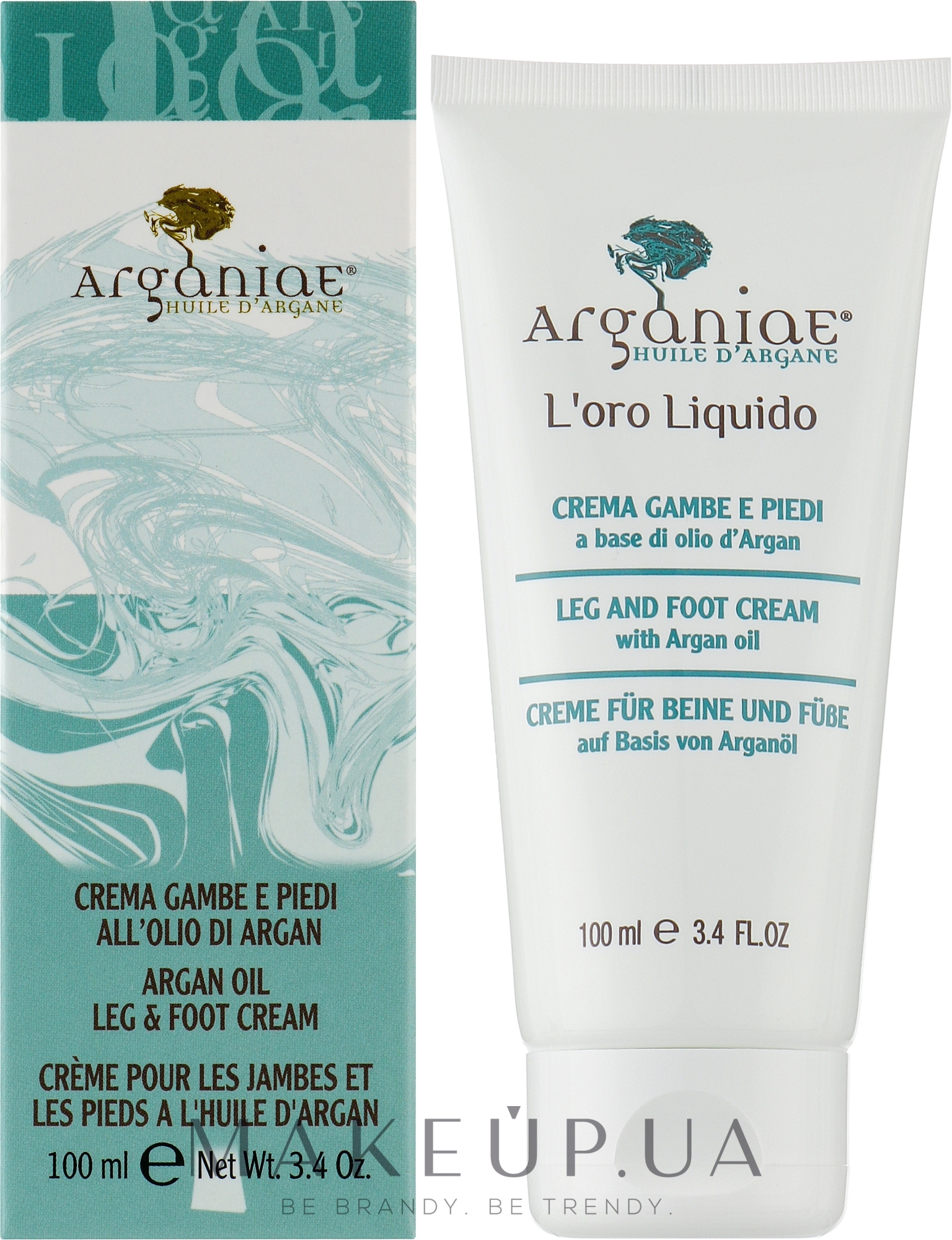 Зволожувальний захисний крем для ніг з аргановою олією - Arganiae Foot & Leg Cream with Argan Oil — фото 100ml