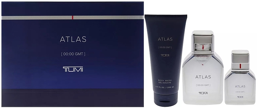 Tumi Atlas - Набір (edp/100ml + edp/30ml + sh/gel/200ml) — фото N1