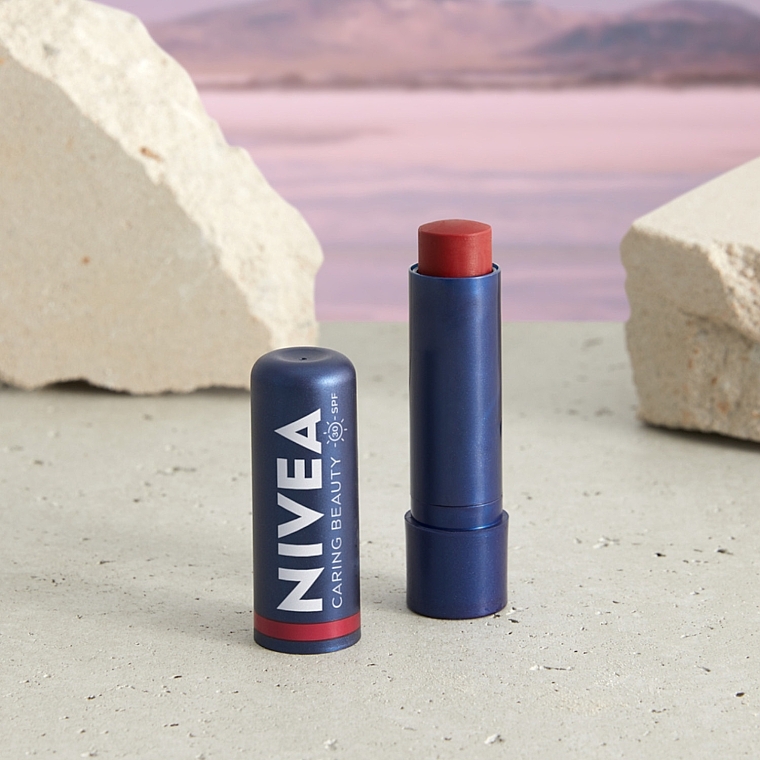 Помада для губ і щік - Nivea Caring Beauty Lip & Chick SPF30 — фото N7